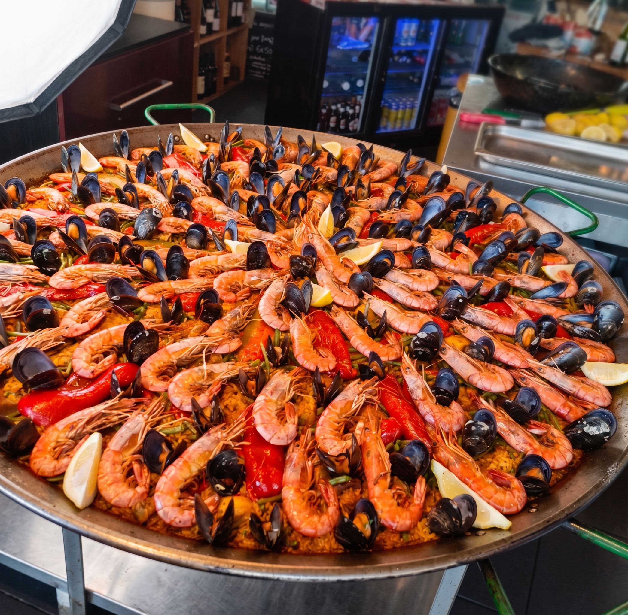 Grande paella Royale prête à être retirée à Aix-en-Provence